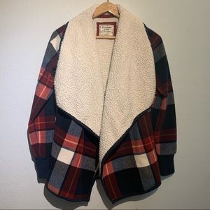 Sherpa draped jacket